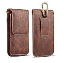 ELICA Brown Texture Mobile Phone and Card Holder Waist Bag Holster Belt Clip Case with 2 Pocket for Nokia Lumia 1020