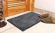 Flooring India Co Solid Mat (Grey, Microfiber, 40 x 60 cm)