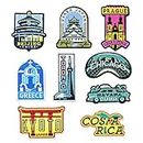 Patches À Repasser 11Pcs Embroidered Cloth Labels Architectural Embroidery Badges Clothing Accessories Luggage Accessories Patch Stickers Hand Ledger Cloth Stickers Children Clothes Decals