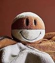 11 inch Simple Smiling Face Basketball Smiling Face Pillow Plush Gift Halloween Funny Expression Children's Room Decoration (Cashmere - White Coffee)…