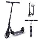 Aero Big Wheels Kick Scooter for Kids 8 Years Old, Teens 12 Years and up, Youth and Adults. Commuter Scooters with Shock Absorption, Lightweight, Foldable and Height Adjustable.