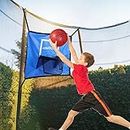 GemonExe Trampoline Basketball Hoop Attachment,Includes2 Mini Basketball and Pump, Universal Basketball Hoop for Trampoline,Easy Installation|Waterproof|Soft Materials|Breakaway Rim|Safe Dunking