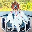 Rooh Dream Catcher ~Multi Colour Om Canvas Car Hanging ~ Handmade Mandala Hangings for Positivity (Can be Used as Home Décor Accents, Wall Hangings, Garden, Car, Outdoor, Bedroom)