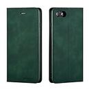 QLTYPRI Case for iPhone 6 Plus 6S Plus, Premium PU Leather Cover TPU Bumper with Card Holder Kickstand Hidden Magnetic Adsorption Flip Wallet Case Cover for iPhone 6 Plus 6S Plus - Green