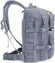 Sturdy International Waterproof Large Capacity Military Tactical Backpack for Men Women (Grey, 45L)