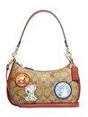 COACH Peanuts Teri Crossbody Bag With Snoopy Patches, Khaki Redwood