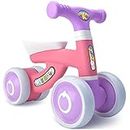 BELLOCHIDDO Toddler Balance Bike,Baby Balance Bike with 4 EVA Silent Wheels, 18-36 Months Baby Toys, Ride On Toys for Toddler, Birthday Gifts for Boys & Girls