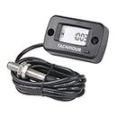 NInE-ROnG Magnetic detact Digital Tachometer Meter RPM JOB Programmable Maintenance Interval Waterproof Design, for Lawn Mower All Types of Engines