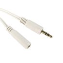 Cable de extensión de auriculares auxiliares de 2 m conector de 3,5 mm macho a hembra audio plomo blanco