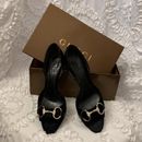 Gucci Shoes | Gucci Sand Tess Black Jeweled Horse Bit Shoes W/ Box Dust Bags Heel Tips 7 1/2 | Color: Black/Gold | Size: 7.5