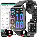 Blood Sugar Monitor Watch 24/7 Blood Pressure Heart Rate Blood Oxygen ECG Monitor Diabetic Watch Bluetooth Call Blood Glucose Smart Watch Fitness Tracker with 150+ Sport Modes,Black