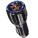 Car Charger Adaptor, GVTECH 34W/6A QC 3.0 Dual Port USB Car Charger, Mini Flush Cigarette Lighter USB Adapter 12V in Car Phone Charging Compatible with iPhone 14/13/12/11/Pro/Max, Galaxy S22/S21/20/10