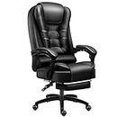 RASILI Chaises de Bureau Leather Office Chair Rotatable High Back Comfortable Cushion