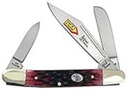 Steel Warrior Wrangler Stockman - Red Walnut Jigged Bone Handles Pocket Knife Knives