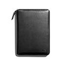 DailyObjects Urbane Tech Folio - Black | Gadget Organiser Tech Kit Bag for Laptops and Office Accesories | Vegan Faux Leather | Lightweight and soft, sensitive material with YKK zipper