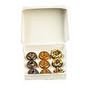 Dollhouse Miniature Set of 9 Yummy Donuts in a White Box