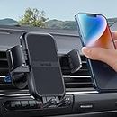Lamicall 2024 Wider Clamp & Metal Hook Car Phone Holder Vent [Thick Cases Friendly] Phone Holders for Your Car Mount Automobile Hands Free Cradle Air Vent for iPhone 15 14 13 Pro Max Smartphone