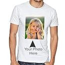 Personalized Custom Print Round Neck Dry Fit White Polyester Kids T-Shirt for Boys and Girls (Medium)