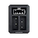 JJC Caricabatteria Doppio USB per Fujifilm X-S10 X-E4 X-PRO3 X-PRO2 X-PRO1 X-H1 X-T3 X-T2 X-T1 X-T30II X-T30 X-T20 X-T10 X-A5 X-T200 X-T100 X100V X100F Telecamere Sostituisce Fuji NP-W126 / NP-W126s