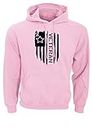 WearIndia Unisex's Cotton Blend Neck Hooded Sweatshirt (Veteran Printed Hoodie_Baby Pink