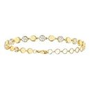 MINUTIAE Adjustable Stylish Dazzling Party Bling Stackable Bracelet for Women (Gold)