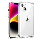 Whioltl Compatible with iPhone 14 Case, Crystal Clear Phone Cover, Anti-Scratch and Shock-Absorption, Basic Case for iphone 14 Hülle Coque funda, Transparent