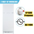 Smad 9.7 cu ft Propane Refrigerators with Freezer LPG Camper Gas Fridge RV Home