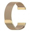 T TECLUSIVE Luxury Metal Magnetic Strap Compatible for Fitbit Versa 4 / Versa 3 / Versa Sense/Sense 2 | Adjustable Magnetic Loop Band Chain for Versa 3 / Sense (Gold)