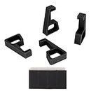 Horizontal Stand for PS4 Game Console, 4pcs Console Feet Stand Horizontal Holder Game Machine Cooling Legs, for PS4 Accessories Bracket Stand, Improve Heat Dissipation (Black)