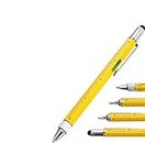 kesig Iron Screwdriver Pen Pocket,6 In 1 Pen Tool Gadget With Ruler,Ballpoint Pen,Stylus,Level,Screwdriver Diy Multi-Tool Pen For Men Dad Gifts