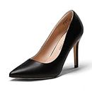 DREAM PAIRS Women's Black Pu High Heel Pump Shoes - 7.5 M US