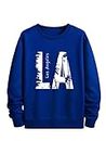 SOLY HUX Men's Graphic Crewneck Sweatshirts Letter Print Long Sleeve Pullover Casual Vintage Tops Royal Blue Letter S