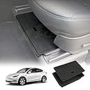 X-CAR Front Seats Organizer Tray Flocking Car Under Seat Storage Box Compatible with Tesla Model Y 2022-2024