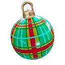 Raiodais Christmas Outdoor Inflatable Decorated Ball, Inflatable Outdoor Holiday Yard Decorations, Yard Garden Decoration Giant Ball 23.6'' Xmas Decor Ball (584Q, One Size)