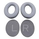 QUKAN Head-Mounted Headset Memory Foam Ear Cushions Replacement Soft Breathable Ear Pads Compatible with Bose QC25 QC15 QC35 Silver Grey