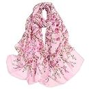 FAIRYGATE Womens Scarfs Clearance Scarf Women Lightweight Chiffon Neck Ladies Scarves with Lotus Flower Pattern A4412