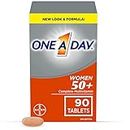 One A Day Multivitamin For Women 50 Plus - Daily Vitamins For Women With Vitamin A, B6, B12, C, D, E, Biotin, Calcium, Magnesium & Zinc, Helps Support Immune Function, Bone Health And More, 90 Tablets
