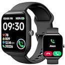 TOOBUR Smartwatch mit Telefonfunktion, 1.95" Fitnessuhr mit Herzfrequenz Schrittzähler Schlafüberwachung IP68 Wasserdicht Kompatibel Android & iOS für Herren 44 mm