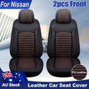 For Nissan 3D PU Leather Car Seat Covers 2 Front Cushions Pads Mat Auto Interior