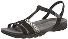 Clarks womens Sandals Black Nubuck Sandal - 4 UK (261711254)