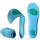 2 Pairs Shoe Insoles Replacement, Shock Absorption and Cushioning for Foot Pain Relief, Comfort Thin Lightweight Shoe Inserts, for Women 7.5/Men 5.5, Blue