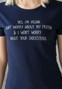  T-Shirt veganes Protein Slogan lustig süß Bio Baumwolle Damen Mädchen bedruckt T-Shirt