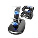 Playstation 4 PS4 Controller Charger Dock Station Dual USB Fast Charging Stand + AC Wall USB Charger Adapter