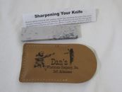 Dan’s Whetstone Knife Sharpening Stone + Leather Pouch Made in USA - 4"