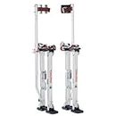 Professional Grade Adjustable Aluminum Drywall Stilts - 24 inch to 40 inch Height Range for Drywall Installation, Painting, and More.