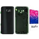 NuFix Replacement for Samsung Galaxy S7 Edge Back Glass Replacement with Camera lens Back Panel Housing Original color and Shape with Pre installed Camera lens & Adhesive sticker for S7 Edge G935W8 SM-G935W8 Black