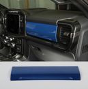 Blue Co-pilot Dashboard Panel Trim Cover For Ford F150 F-150 2021-23 Accessories