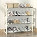 NBEST Simplicity Shoe Rack- Shoe Storage Organiser (4-White)