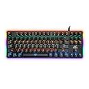 Ant Esports (Renewed) MK1000 Multicolour LED Backlit Wired TKL Mechanical Gaming Keyboard with Blue Switches (Black)