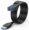 FEDUS USB Male to Female Extension Cable, 4 Meter/13Ft 2.0 USB Extension Cable, USB A Male to A Female Cable, USB Extender for Tv, Pc, Hard Drive, USB Flash Drive, Mouse Keyboard, Webcam, Scanner